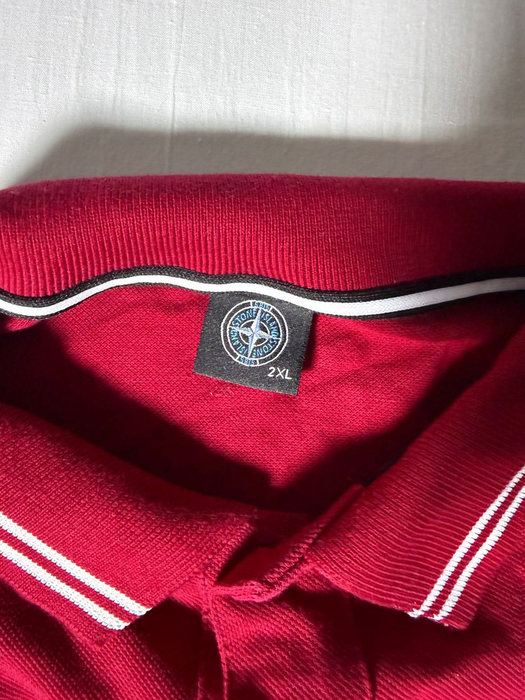 Stone Island Red Polo Shirt 2