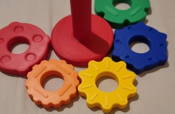 Colorful Plastic Stacking Toy And Building Blocks Set image 1