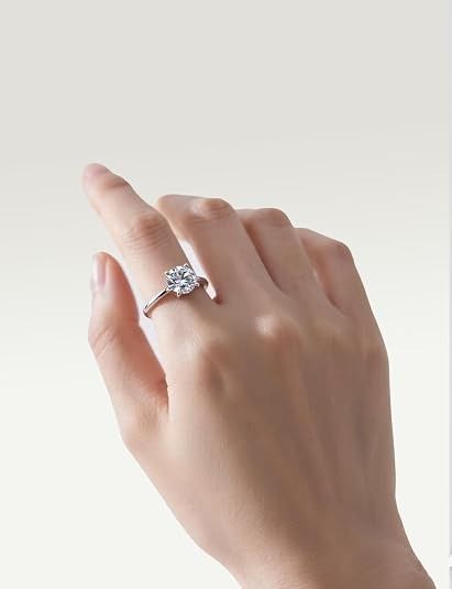 14K Hand Ring With Lab Grown Diamond image 4