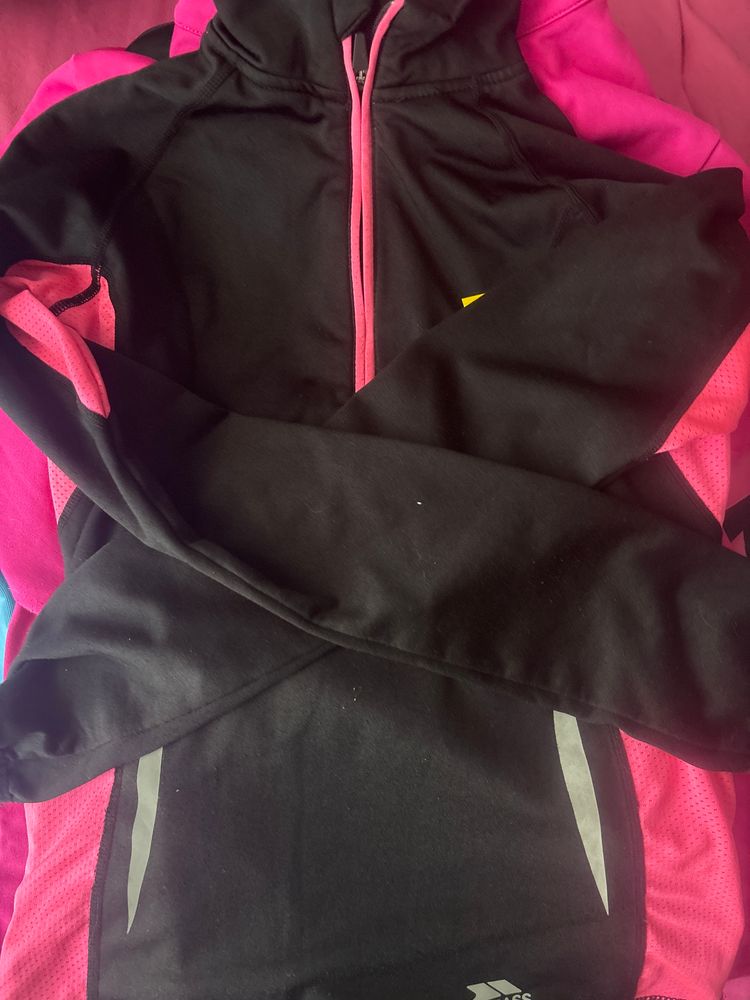 Trespass Black And Pink Zip-Up Hoodie product image