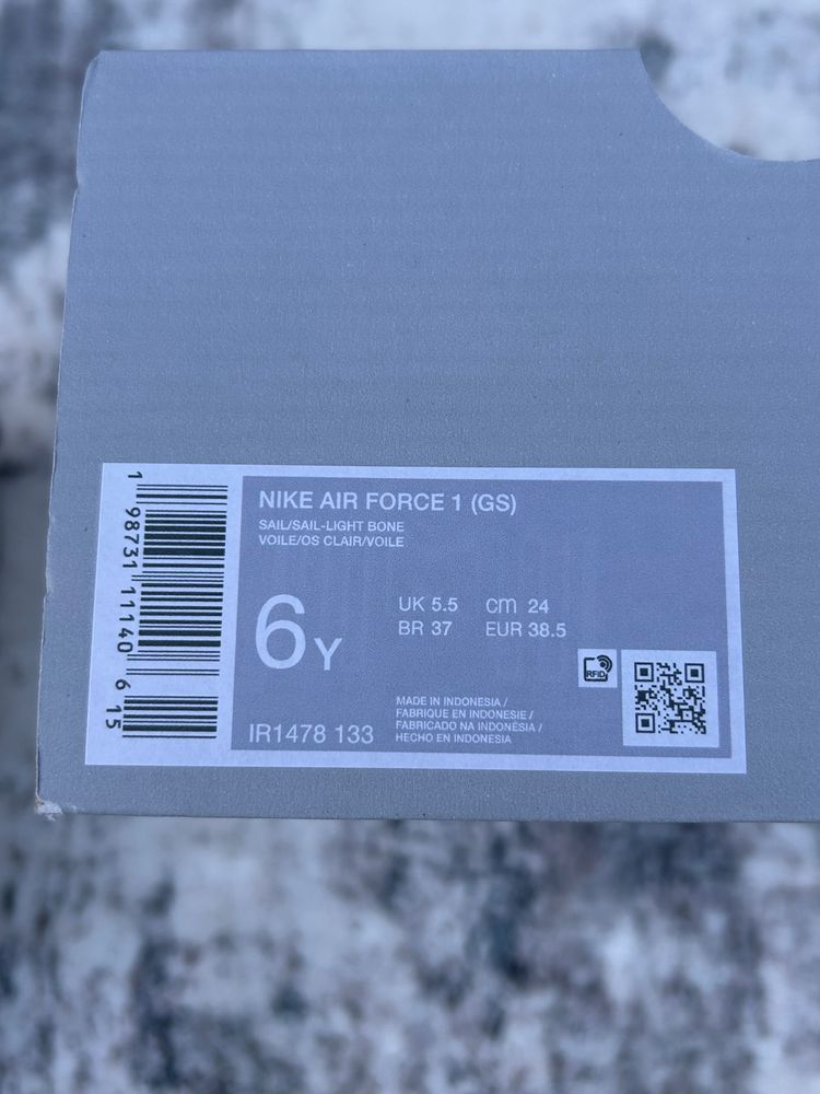 Nike Air Force 1 Trainers ‘Sail Light Bone Two Tone’ - Size UK 5.5  image 9