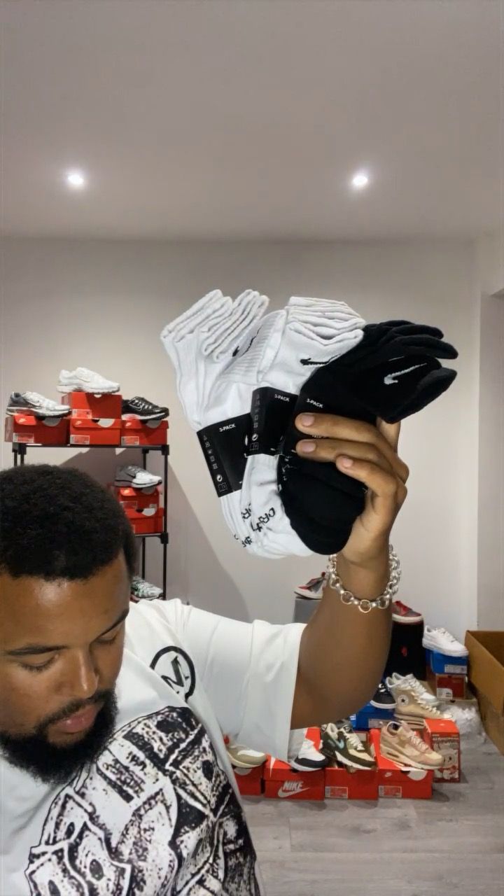 Nike 2 white 1 dark Nike dri fit socks brand new mediums  product image