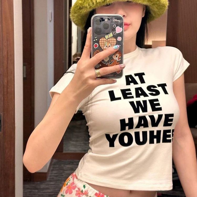Other White Short Sleeve T-Shirt With Black Text product image