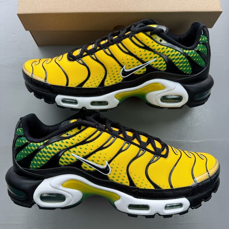 Nike Air Max Plus TN Size UK 9 Varsity Maize Pine Green Mens Trainers IB7671-700 imagen 1