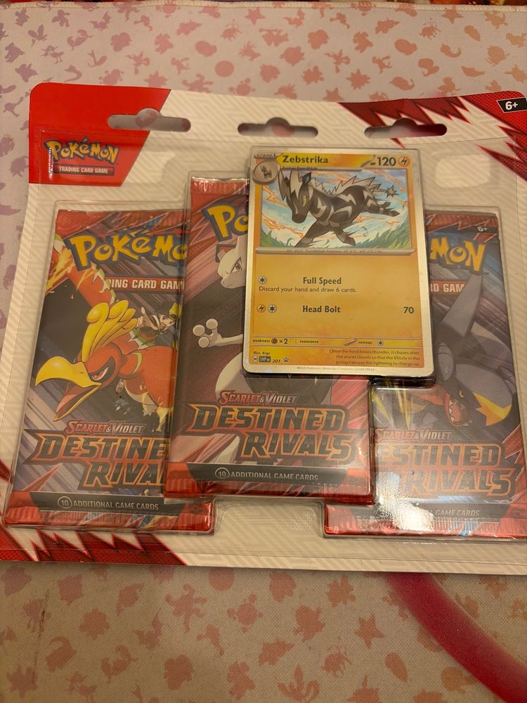 Pokémon Trading Card Game Scarlet & Violet Destined Rivals Blister With Zebstrika Card