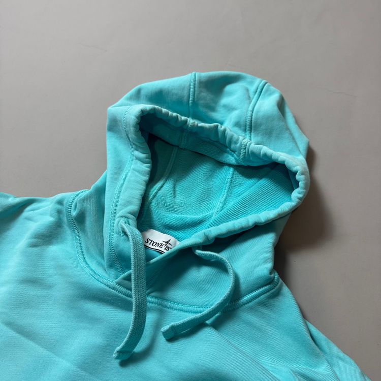 Stone Island Turquoise Blue Hoodie - Large image 2