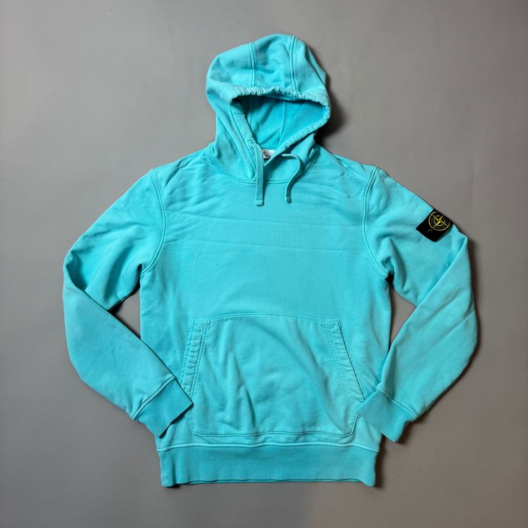 Stone Island Turquoise Blue Hoodie - Large image 1
