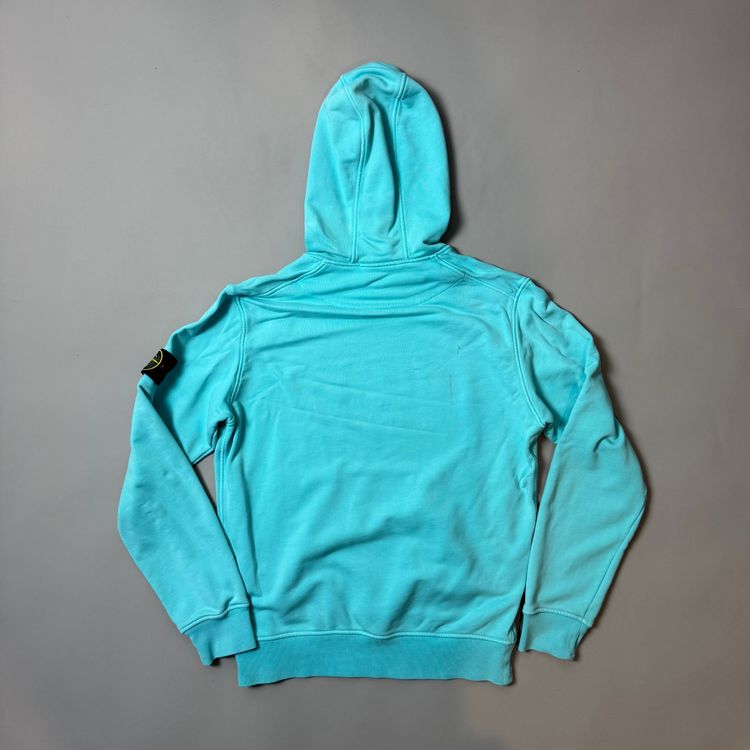 Stone Island Turquoise Blue Hoodie - Large image 4