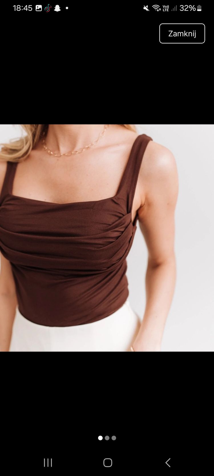 Brown Sleeveless Top