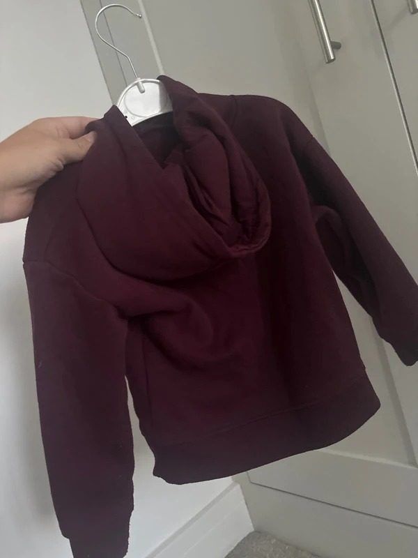 Burgundy Hoodie With Self Love Sunday Club Print image 2