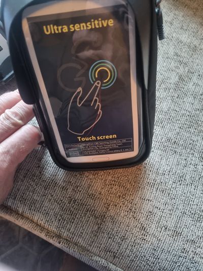 Black Bike Phone Holder