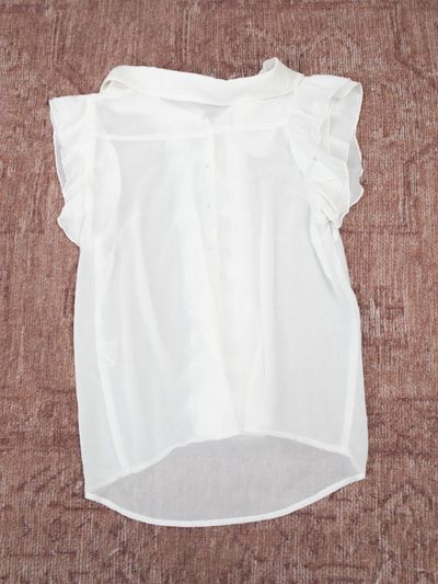 SHEER WING SLEEVES BUTTON UP TOP 10