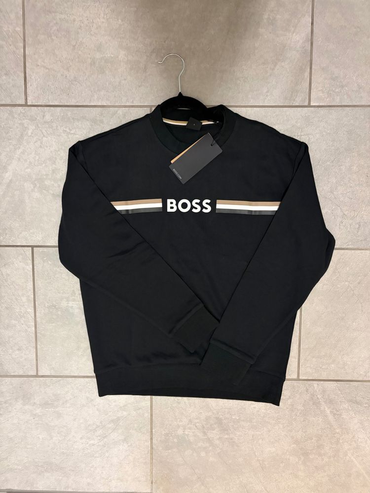Hugo boss jumper” BLACK boss stripe “ S 