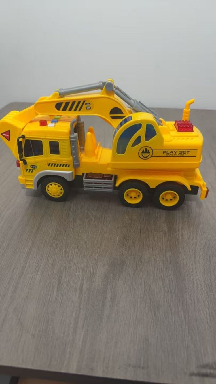 Yellow Toy Excavator Truck obraz 2