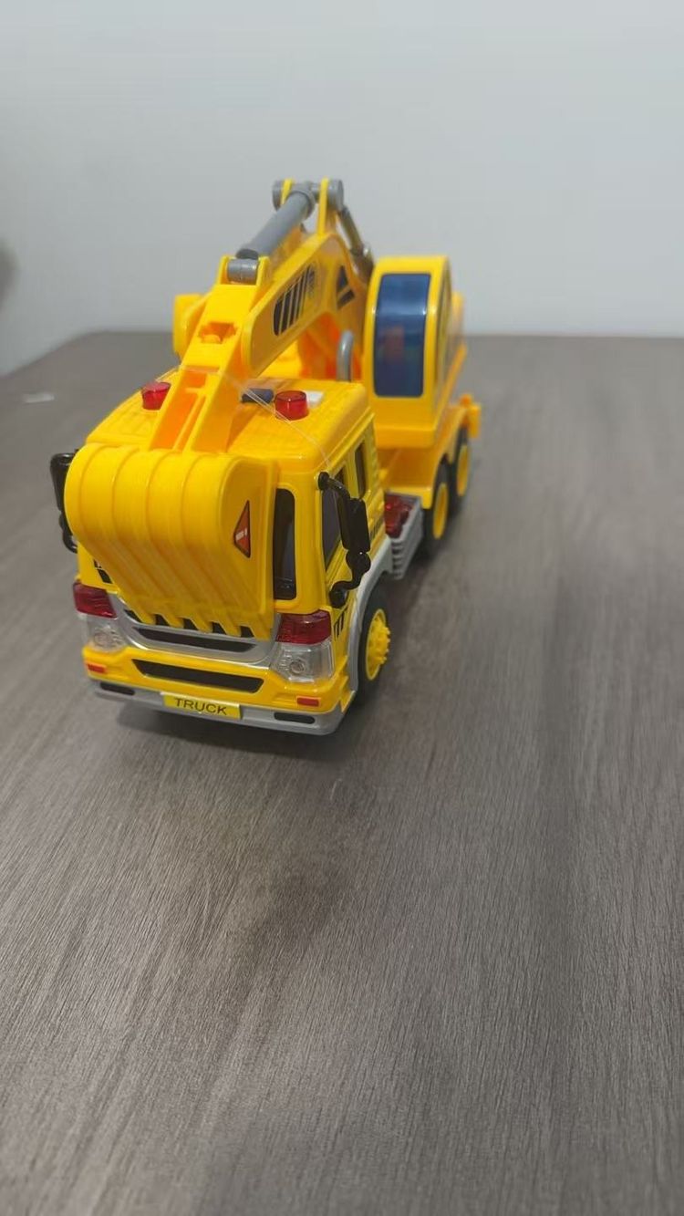 Yellow Toy Excavator Truck obraz 3