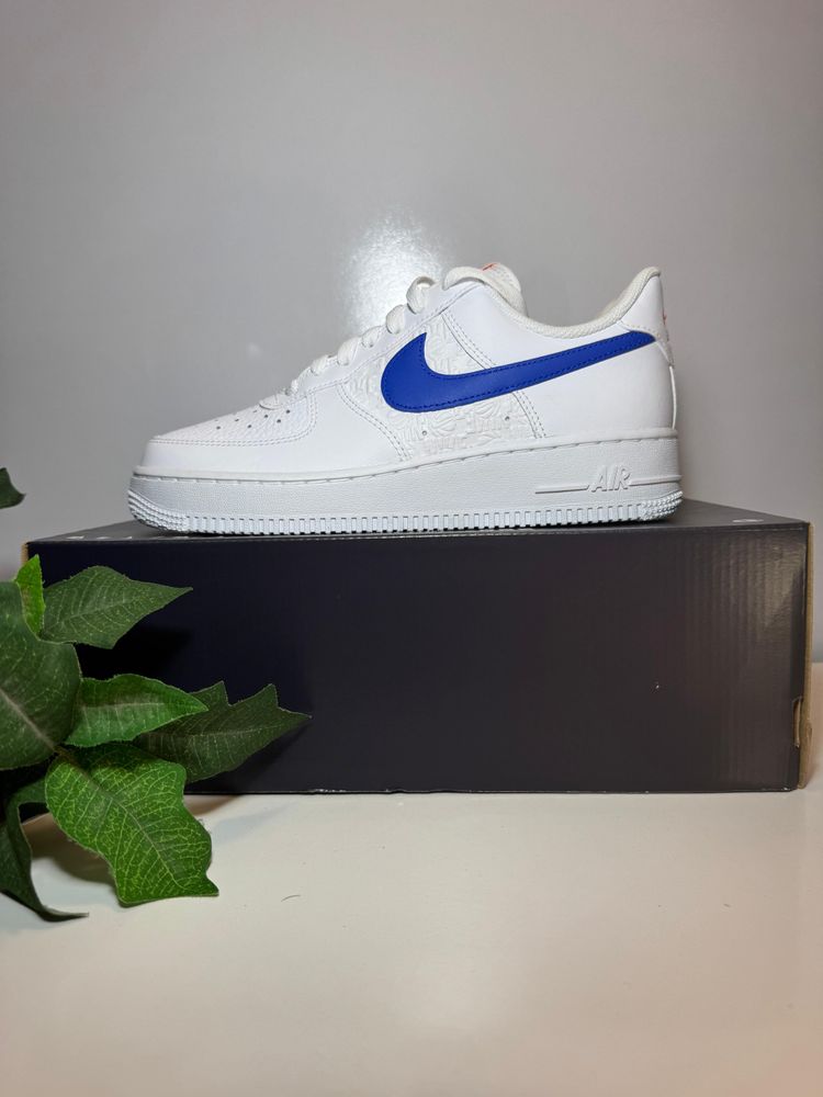 Nike Nike White Sneakers With Blue Swoosh product image