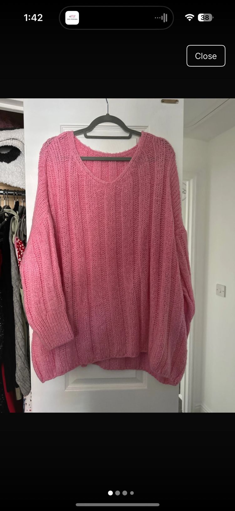 Other pink oversized knitted sweater product image