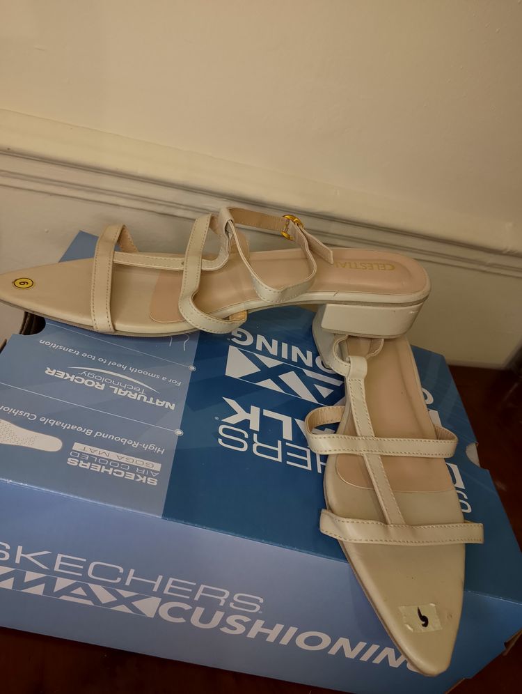 Immagine di White Strappy Heeled Sandals 4
