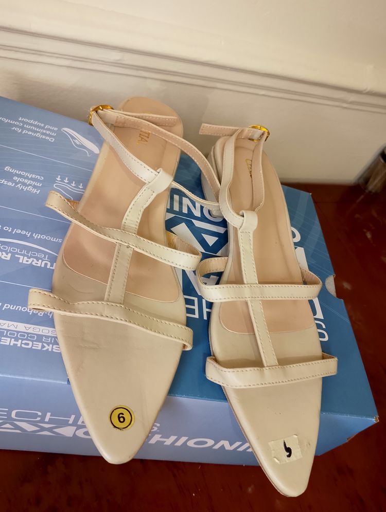 Immagine di White Strappy Heeled Sandals 3