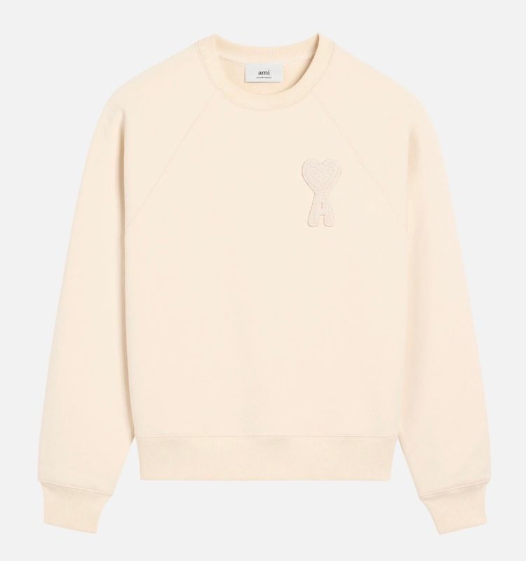 Pull Ami Paris Patch Beige - Neuf - 