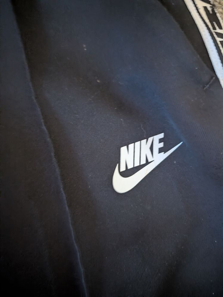 Nike Black Track Pants With Side Snap Buttons image 5