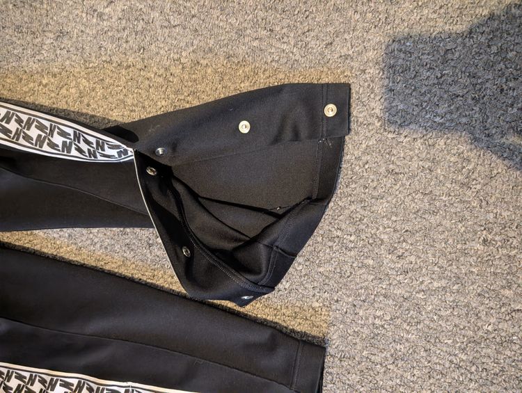 Nike Black Track Pants With Side Snap Buttons image 2