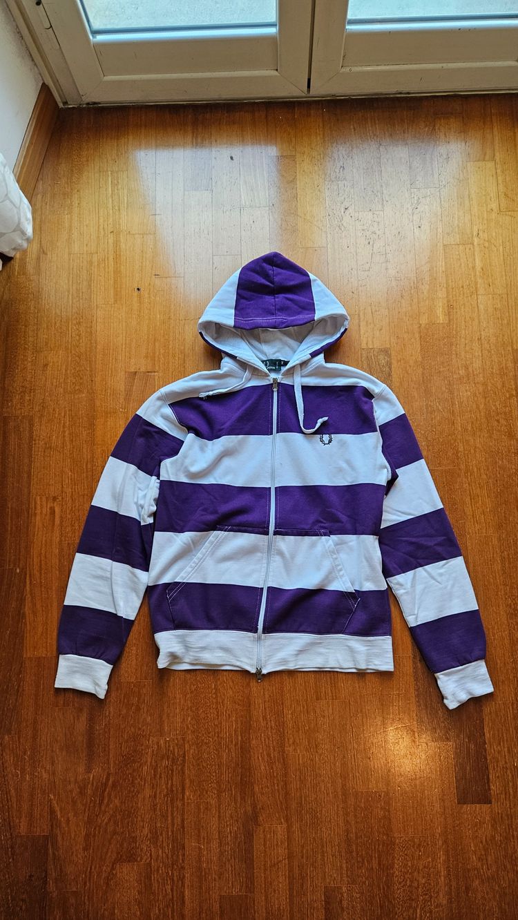  Striped Zip-Up Hoodie
