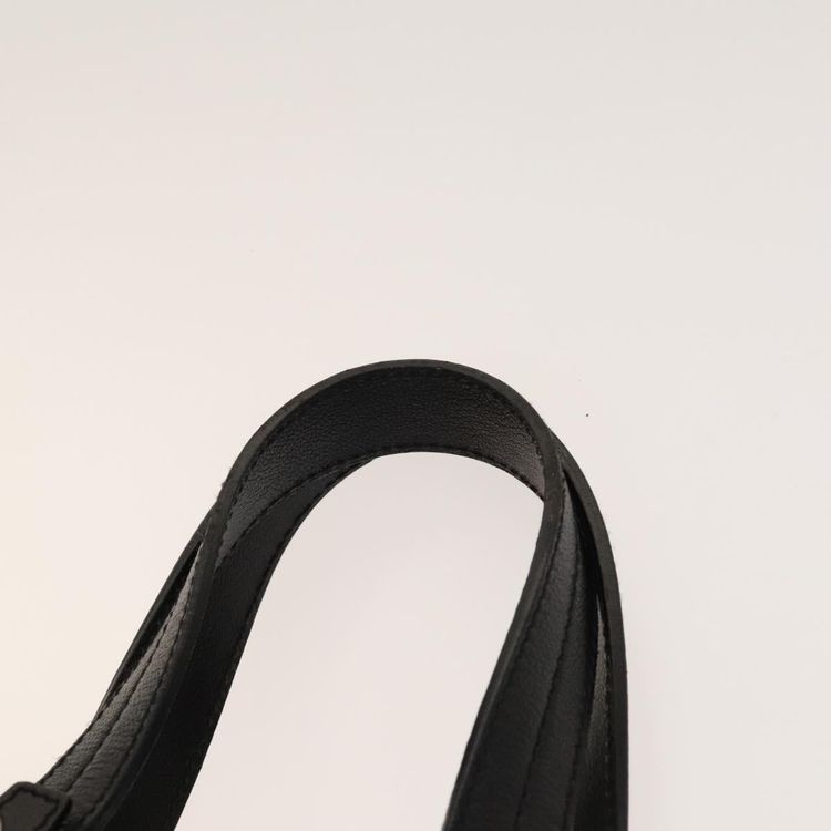 CHANEL Paris Biarritz Tote Bag Coated Canvas Black Silver CC Auth 129603 - Jerrillo image 8