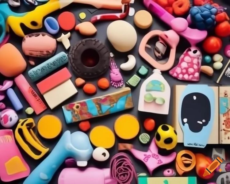 Colorful Assorted Small Toys And Figurines
