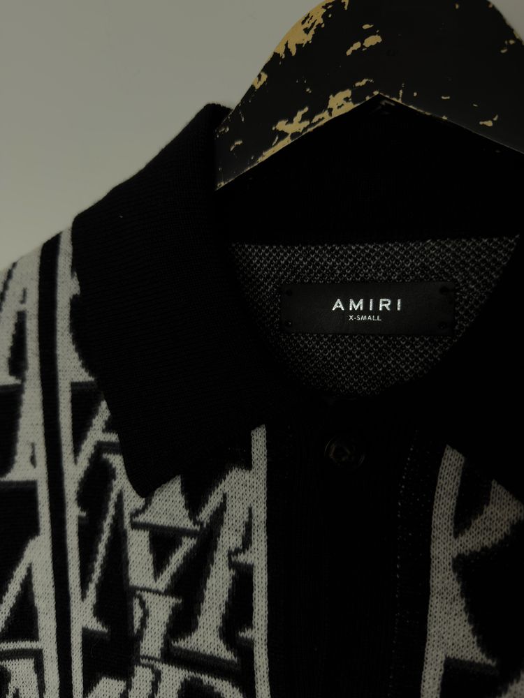 Amiri Black And White Patterned Cardigan image 2