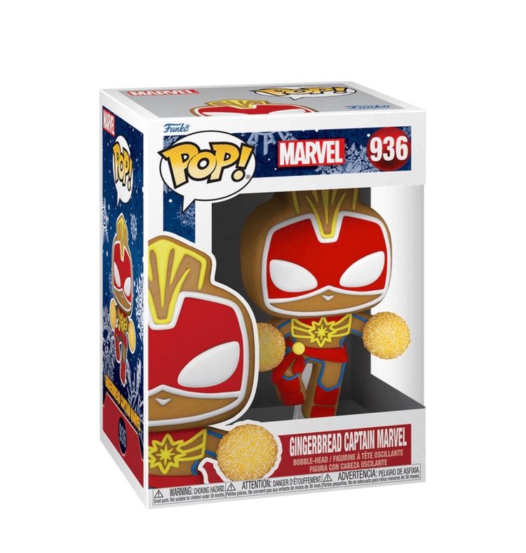 Funko Pop Marvel Gingerbread Captain Marvel Figure