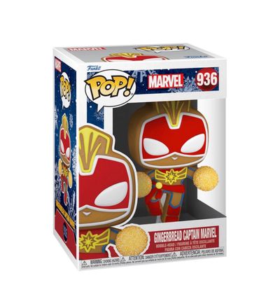 Funko Pop Marvel Gingerbread Captain Marvel Figure