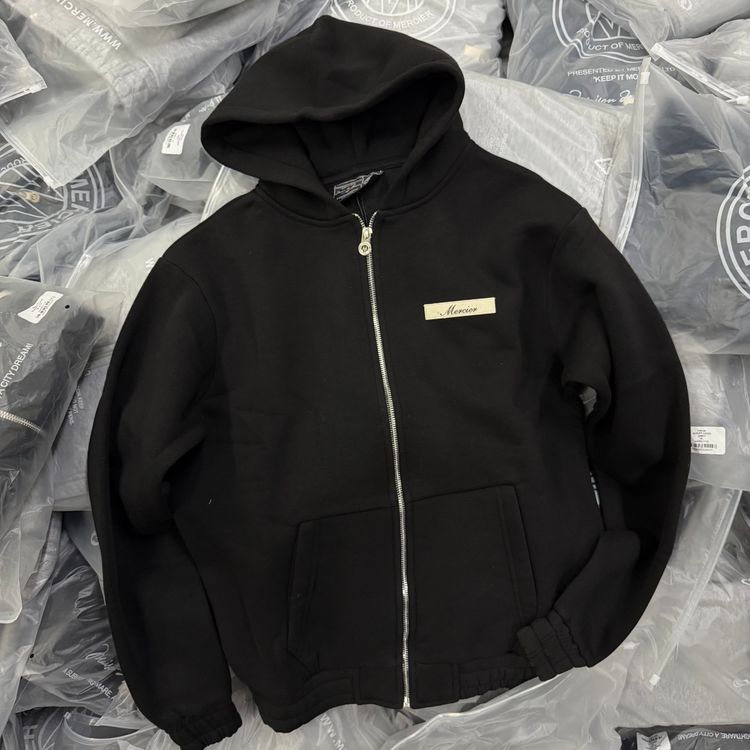 Black Mercier Zip-Up Hoodie (Brand New)