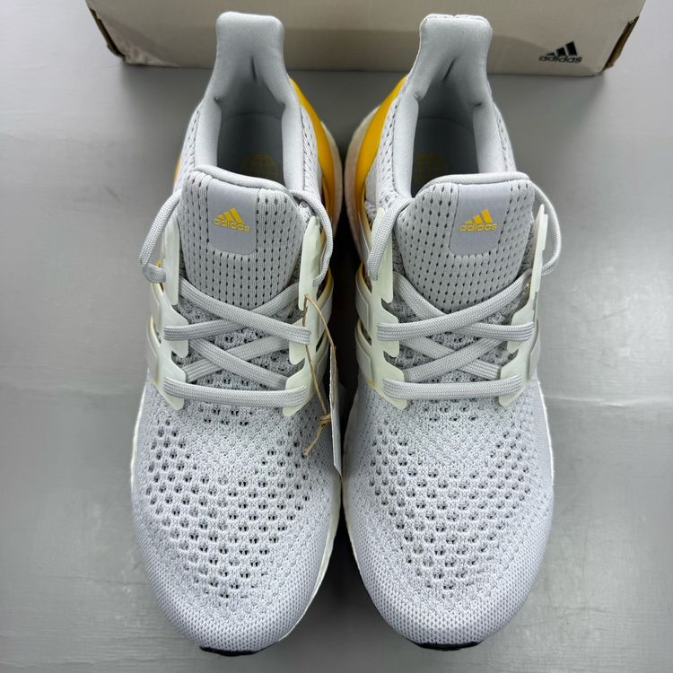 Size 7.5 - Adidas Ultra Boost 1.0 Solid Grey Bold Gold White Trainers GY7479 image 2