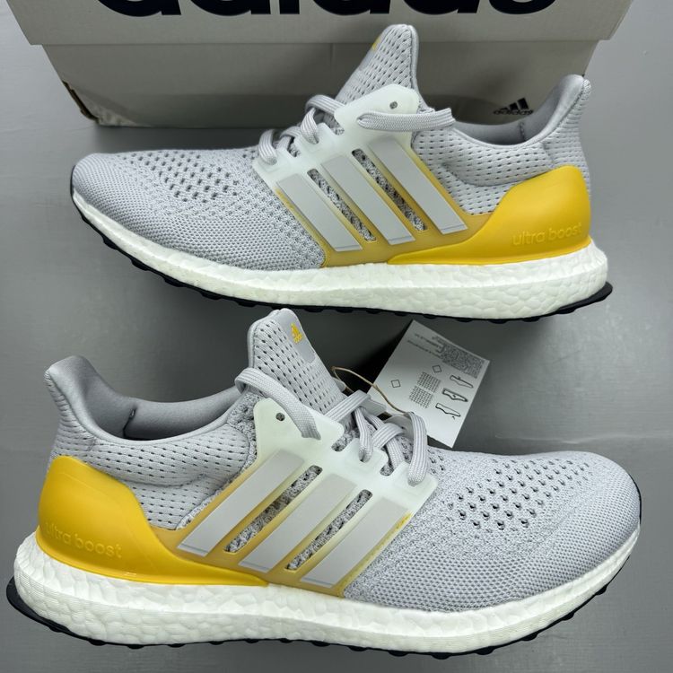 Size 7.5 - Adidas Ultra Boost 1.0 Solid Grey Bold Gold White Trainers GY7479 image 8
