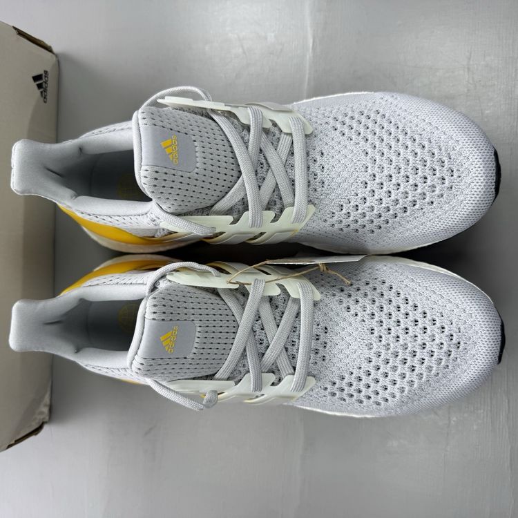 Size 7.5 - Adidas Ultra Boost 1.0 Solid Grey Bold Gold White Trainers GY7479 image 9