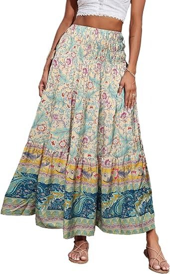Floral Patterned Long Skirt image 1