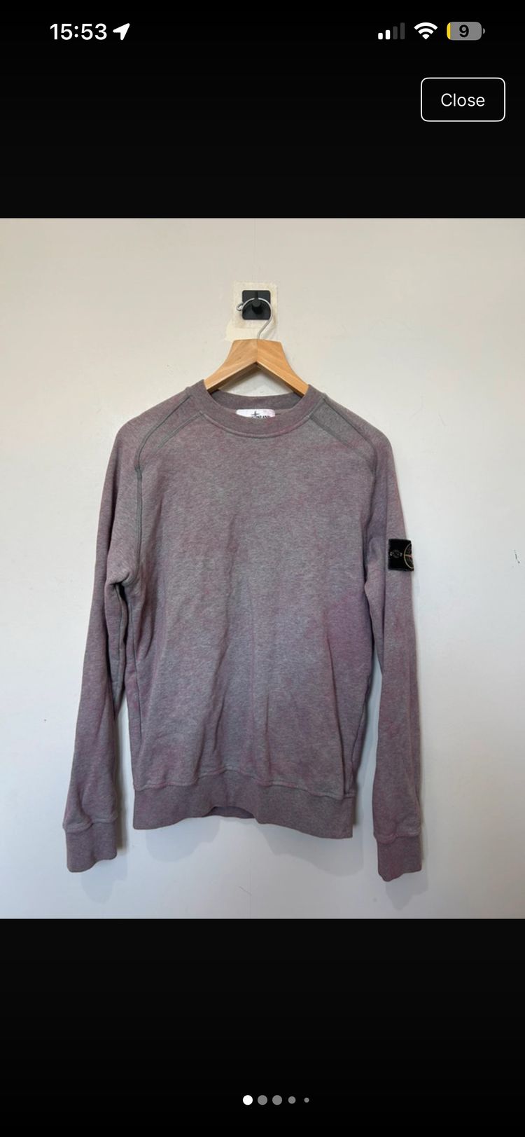 Stone Island Pink Dust Treatment Sweatshirt
