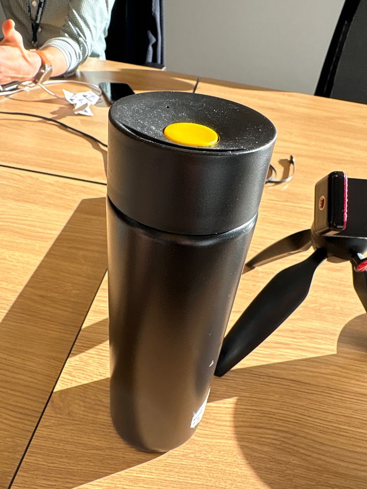 Other Black Insulated Bottle With Yellow Button Lid product image