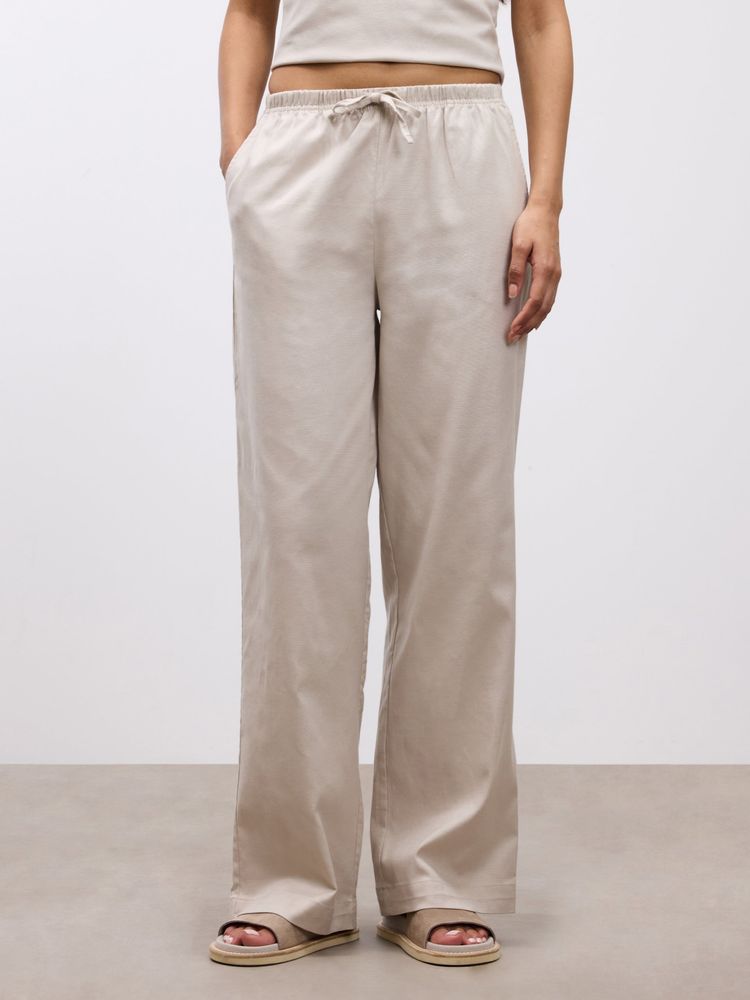 Arne - Womens Linen Trouser - Stone