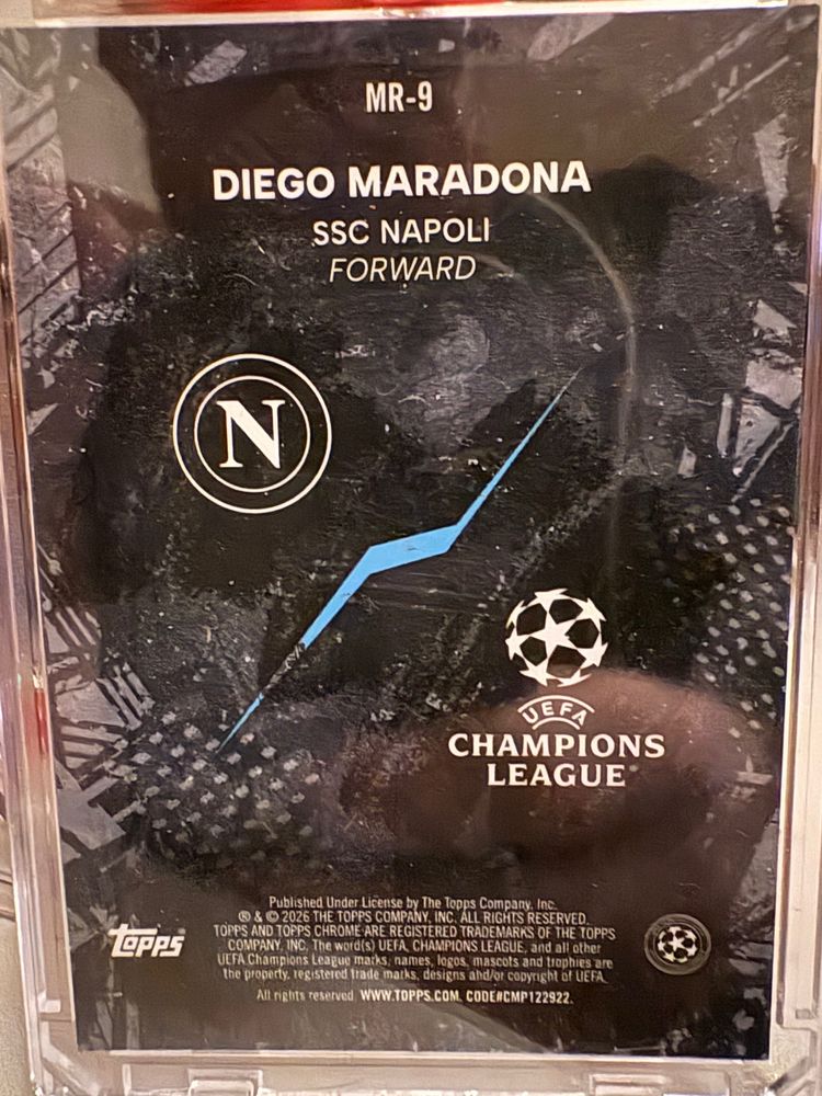 Topps Chrome Diego Maradona Ssc Napoli Football Trading Card imagen 2