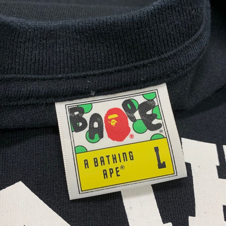 Bape Large Tee College Black T-Shirt A Bathing Ape image 4