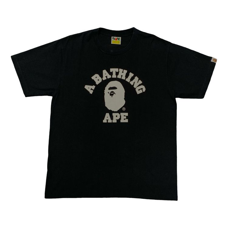 Bape Large Tee College Black T-Shirt A Bathing Ape image 1