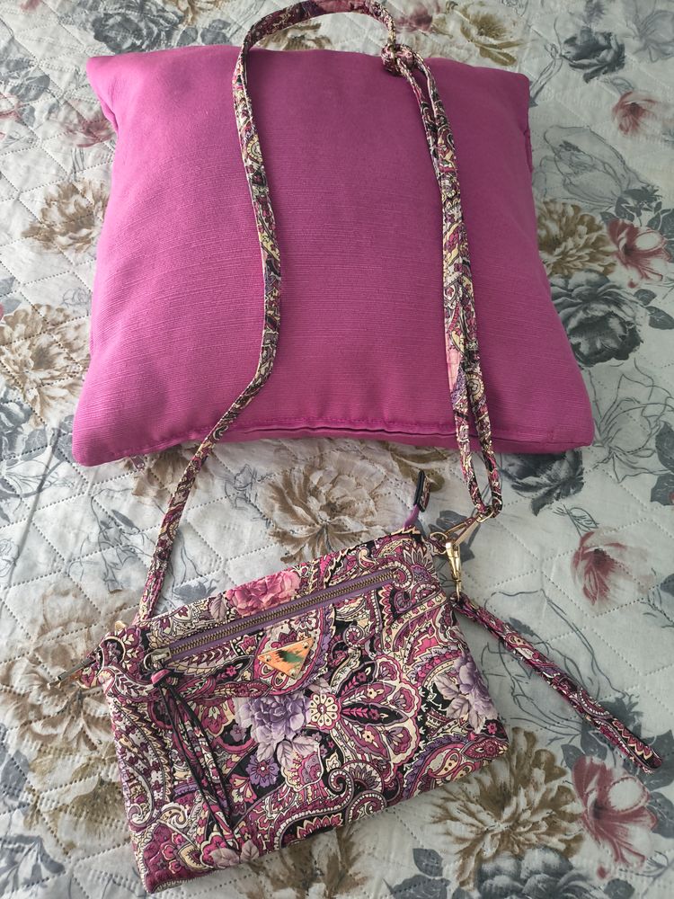 Vintage pink bag obraz 4