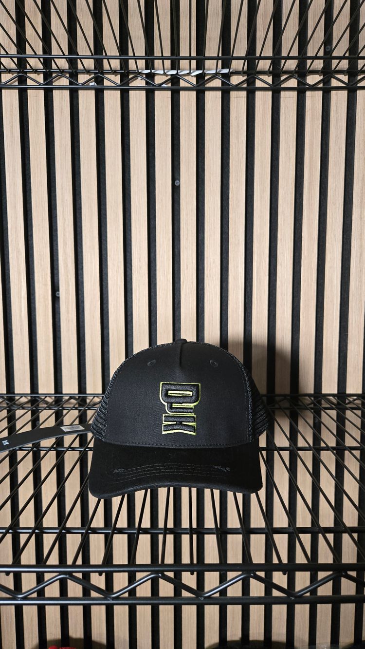 B129 DJK Ninja Outline Logo Black/Yellow Cap Brand New