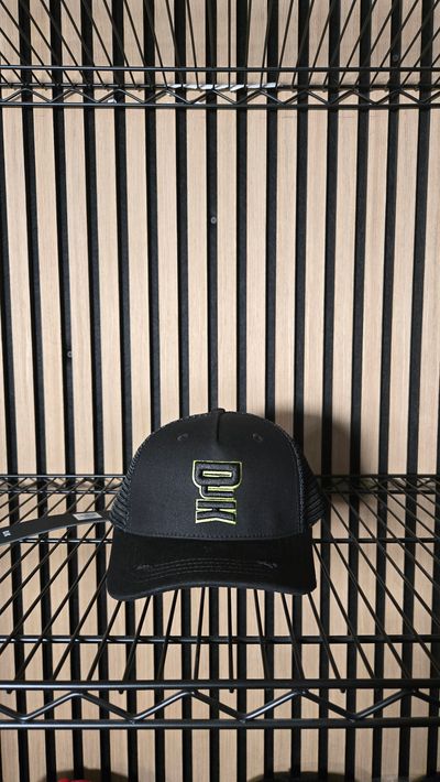 B129 DJK Ninja Outline Logo Black/Yellow Cap Brand New