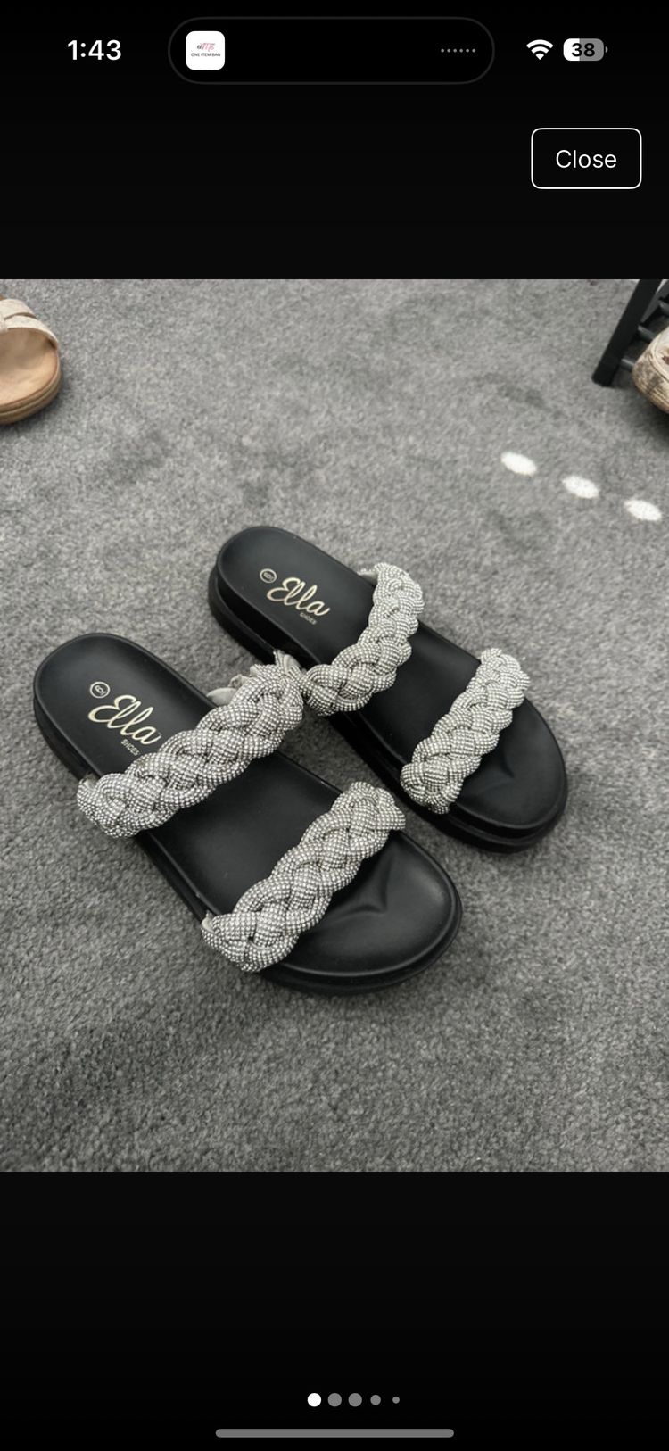 Other black sandals with braided straps product image