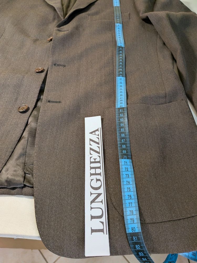 Abito uomo Fusaro dal 1893 marrone 100% lana tasmania IT 54 imagen 9