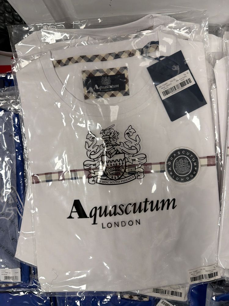 Aquascutum London White T-Shirt TSA315 