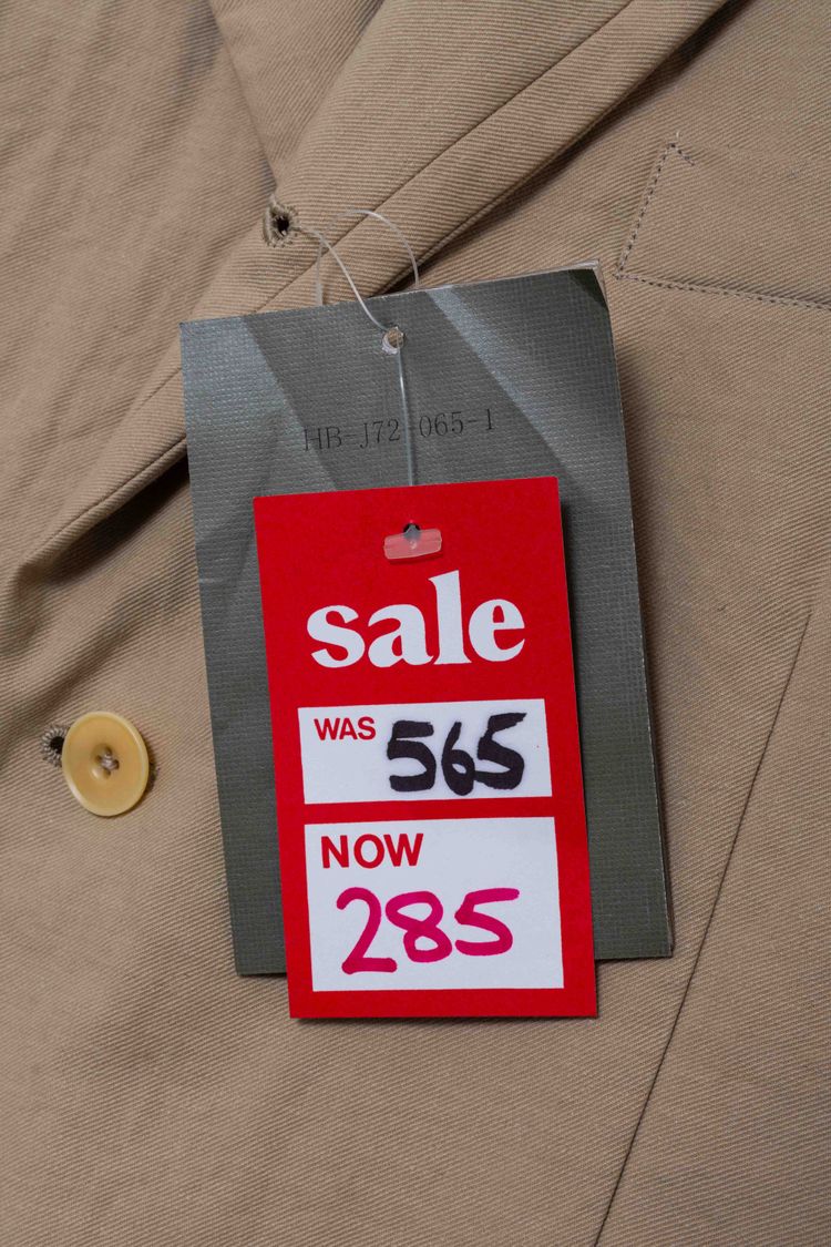 Yohji Yamamoto POUR HOMME Beige Cotton Twill Peaked Lapel Blazer image 10